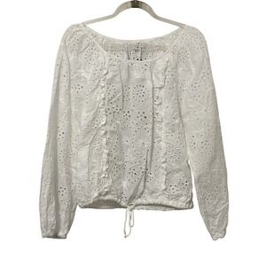 Whimsical Eyelet Delicate Coquette Feminine Top Dainty European Summer Coastal